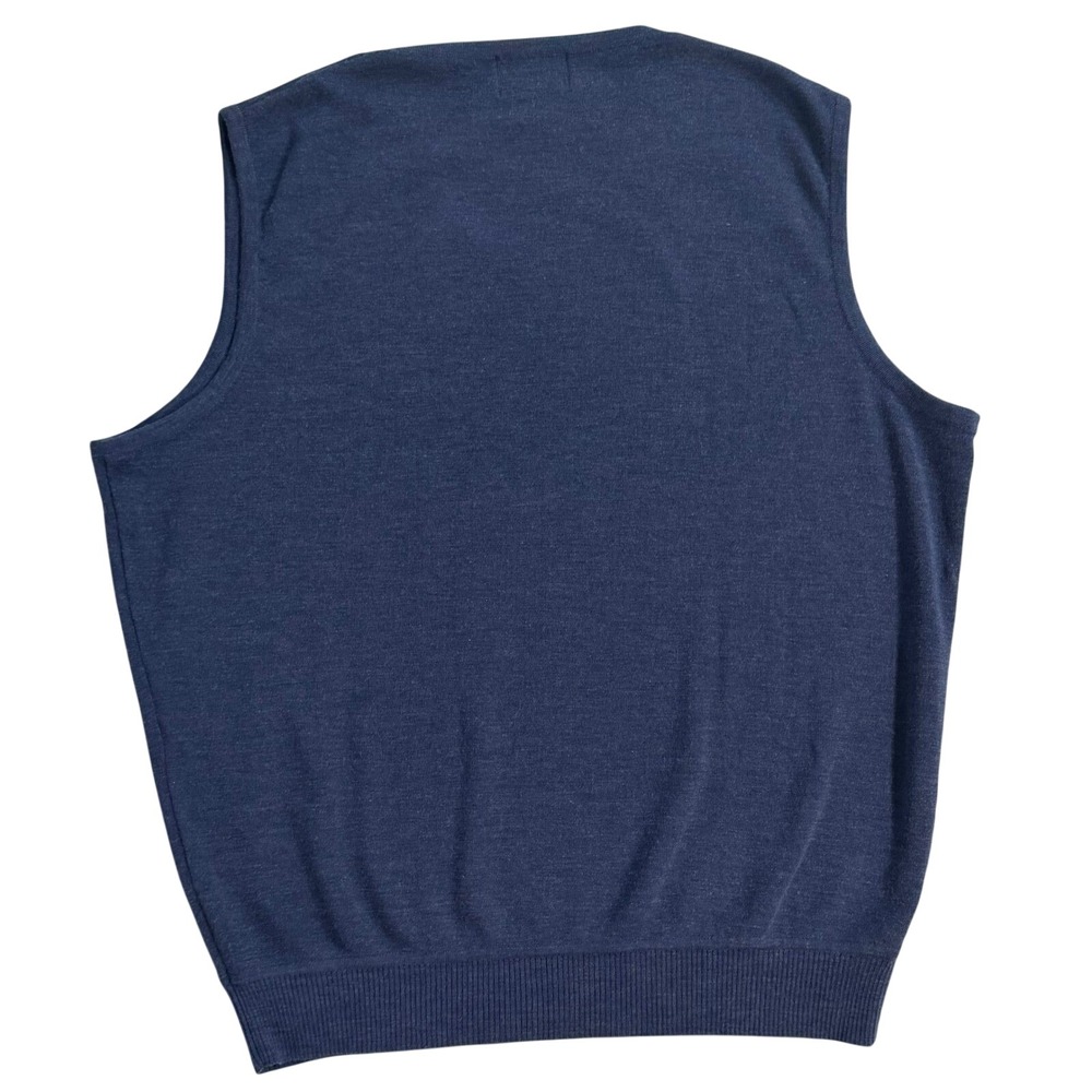 Pendleton Mens Blue 100% Merino Wool V-Neck Sweater Vest Size L RN 29685 - Picture 4 of 5